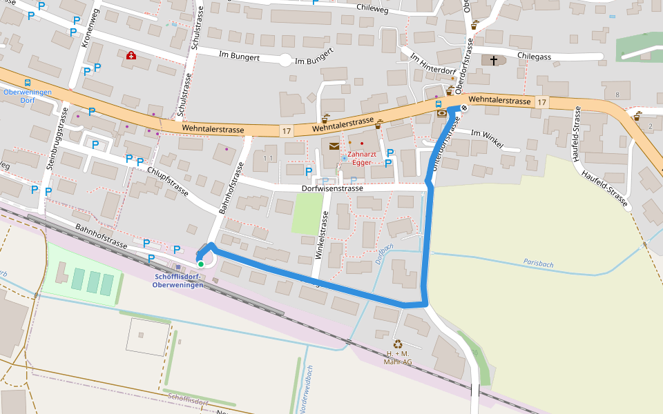 Schöfflisdorf-Oberweningen - Schöfflisdorf walking route map in Schöfflisdorf