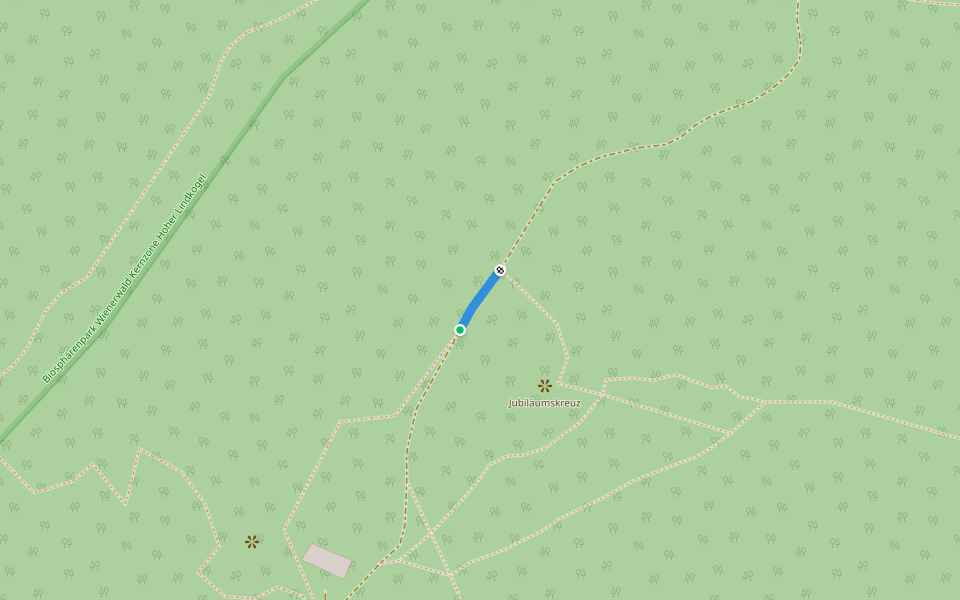 Vöslauer Hütte - Manhartsberg - (Hoher Lindkogel) walking route map in Bad Vöslau