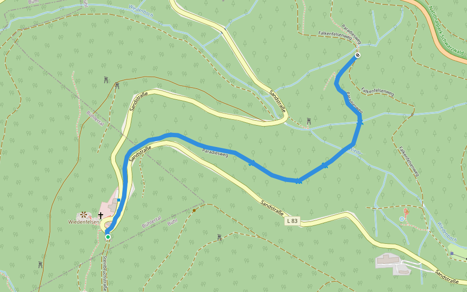 Paradiesweg - Wiedenfelsen