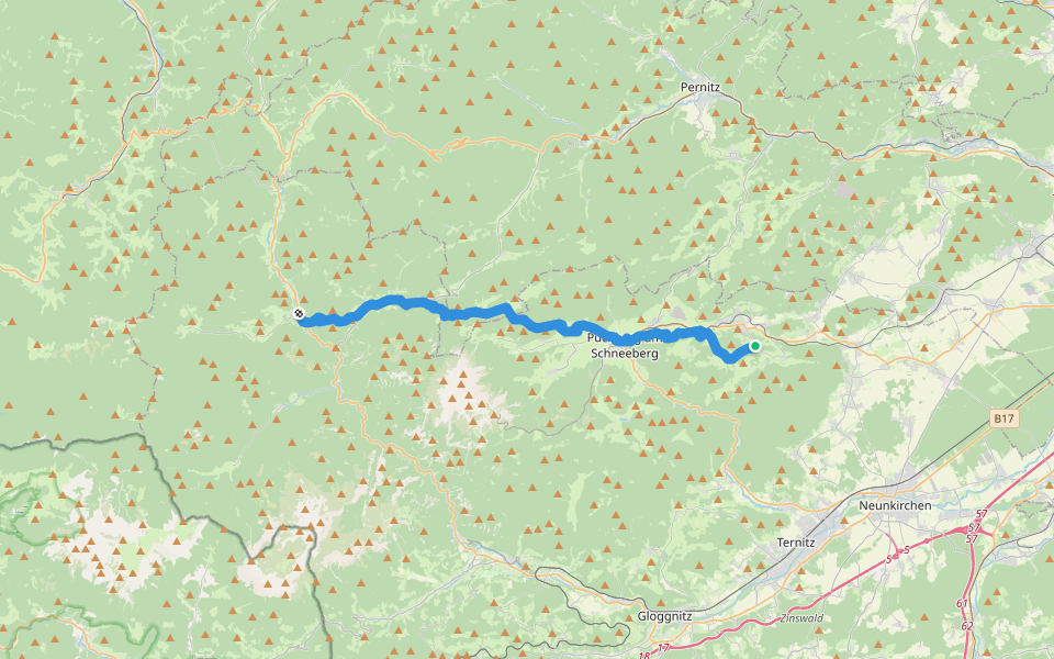 Marienweg etappe 4. walking route map in Rosental