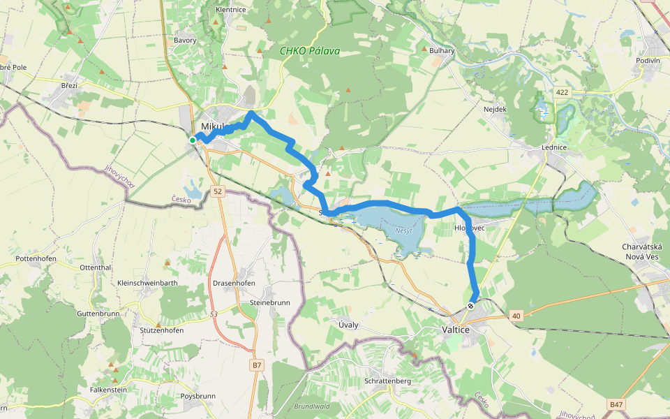 [M] Mikulov - Valtice walking route map in Mikulov