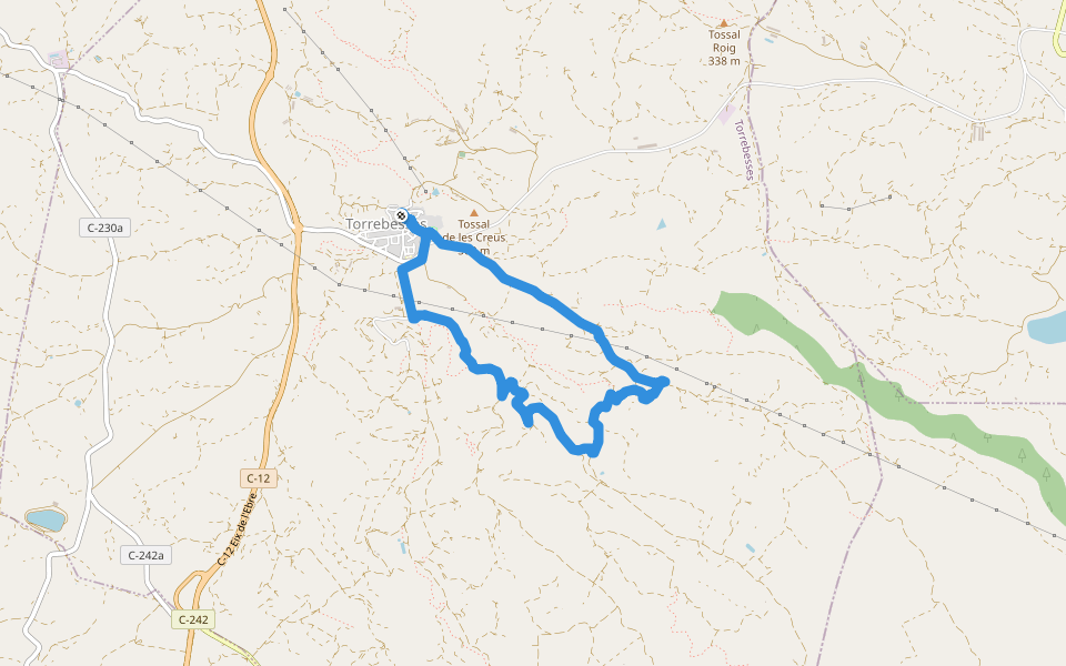 Torrebesses, ruta de la pedra seca walking route map in Torrebesses