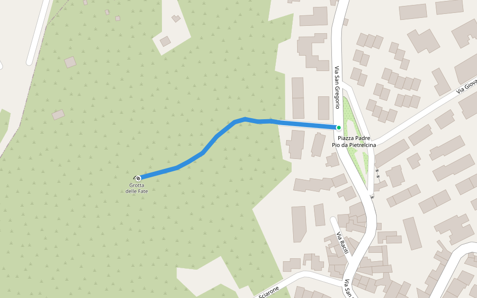 Sentiero delle Fate walking route map in Aci Castello