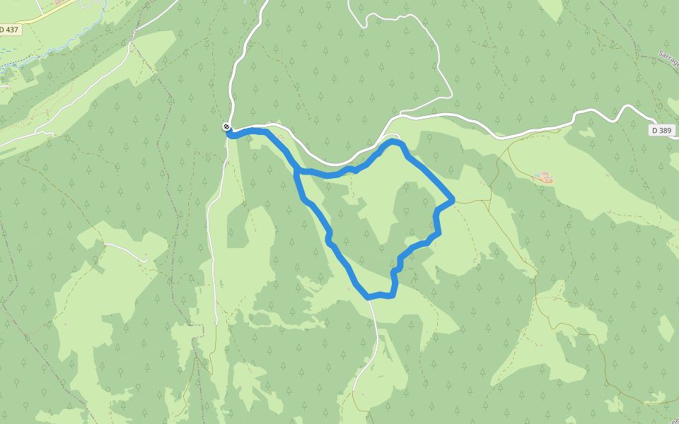 Bougaud walking route map in Mouthe