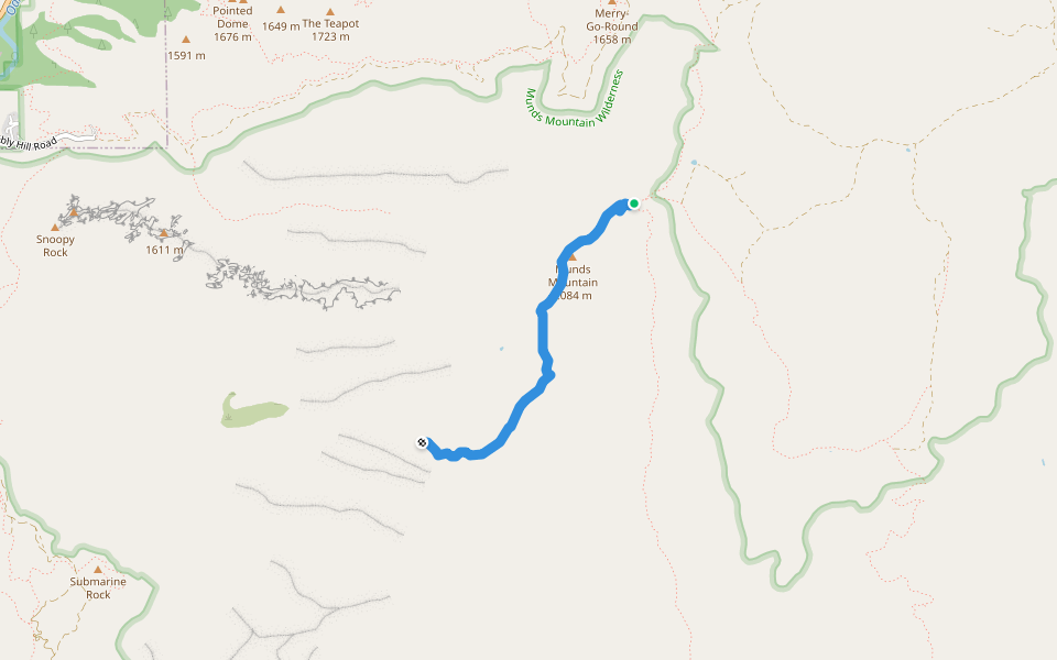 Munds Mountain #77 walking route map in Munds Park