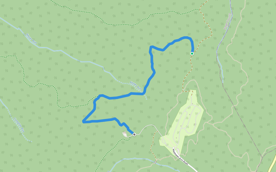 Weddlewood Trail walking route map in Rileyville