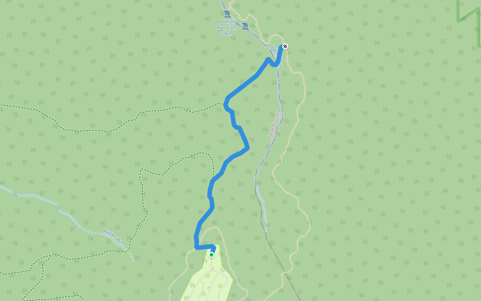Mathew Arm Fire Road walking route map in Rileyville