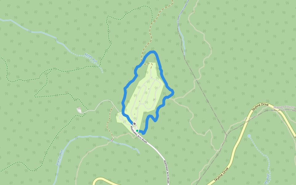 Traces Nature Trail walking route map in Rileyville