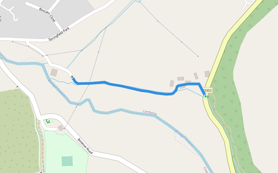 Camborne BR 70 walking route map in Camborne