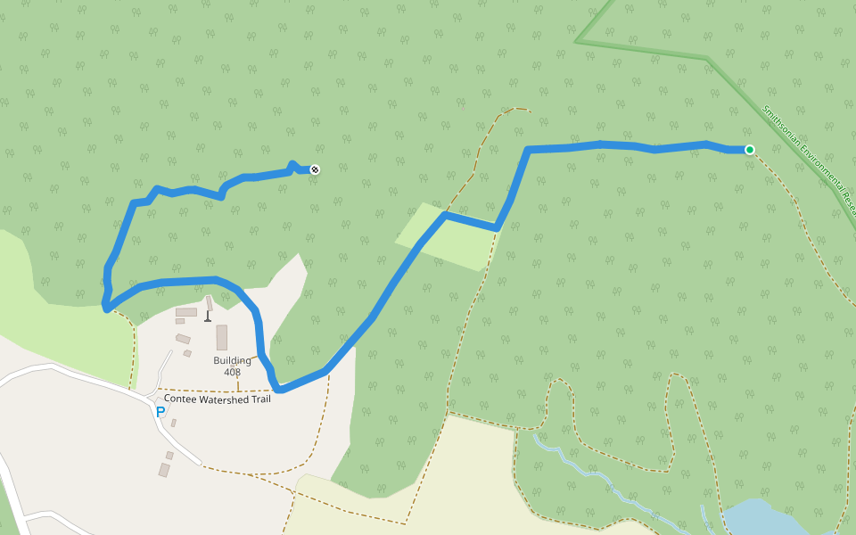 Contee Watershed Trail walking route map in Edgewater