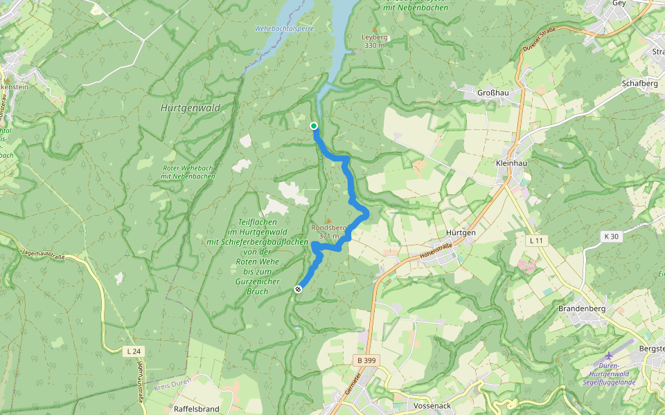 Rundweg A7 Hürtgenwald walking route map in Hürtgenwald