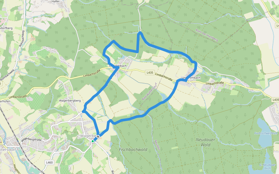 Fahrtenspiel - sportliches Laufen walking route map in Bad Waltersdorf