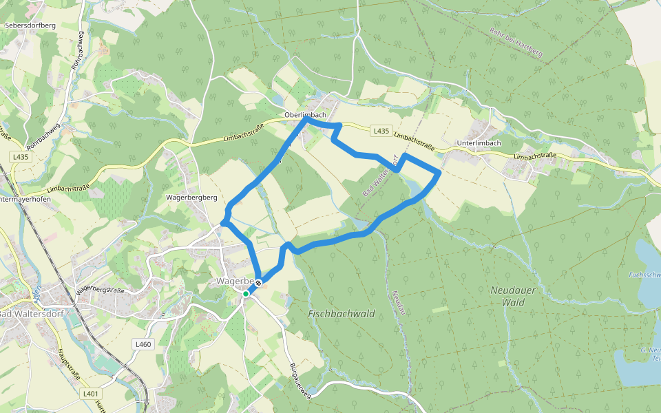 Regenerations-Fettverbrennungs-Runde walking route map in Bad Waltersdorf