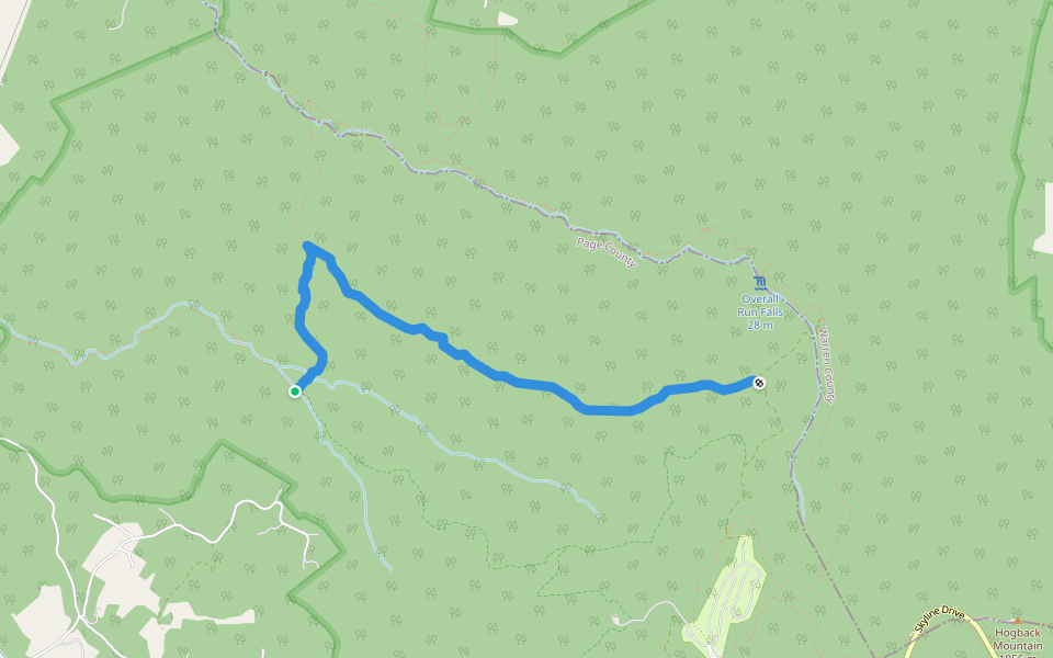 Beecher Ridge Trail walking route map in Rileyville