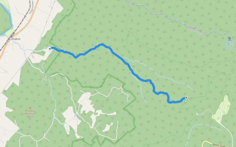 Heiskel Hollow Tral walking route map in Rileyville