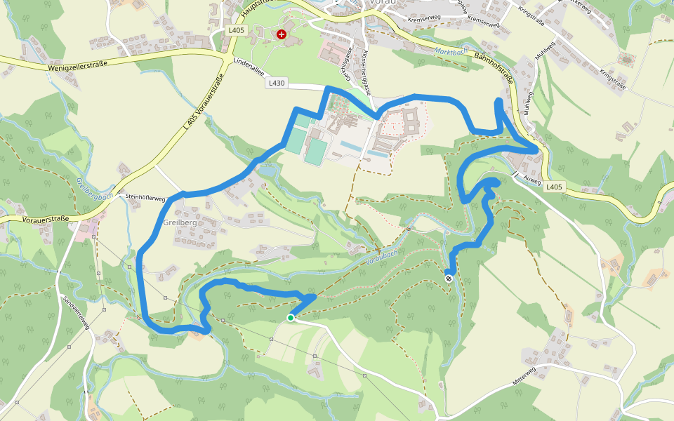 Erzherzog Johann Weg walking route map in Puchegg