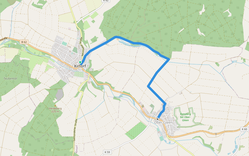 Judenpfad - Familien-Wanderweg walking route map in Kirtorf