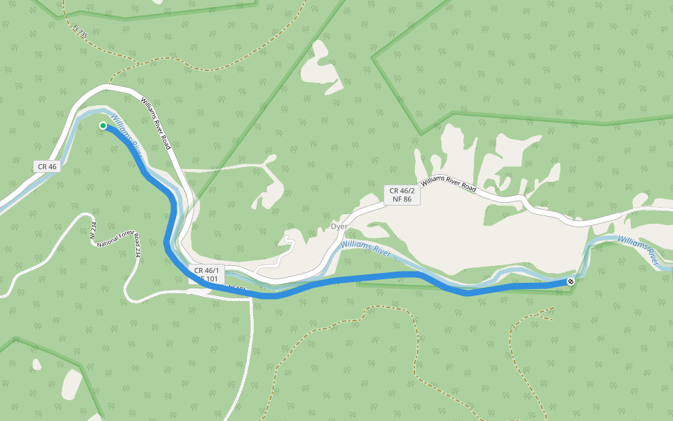 Marlinton & Camden Railroad Trail walking route map in Cowen