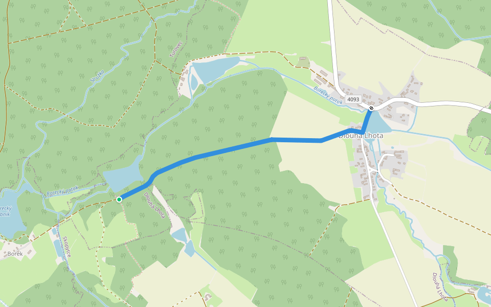 [Z] Dlouhá Lhota - U Hliňáka walking route map in Dlouhá Lhota