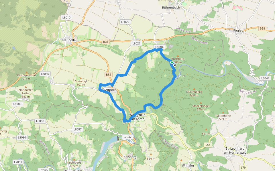 Schauensteinweg 52 walking route map in Krug