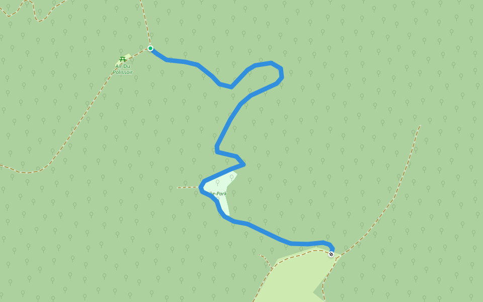 Liaison bike park walking route map in Campagne