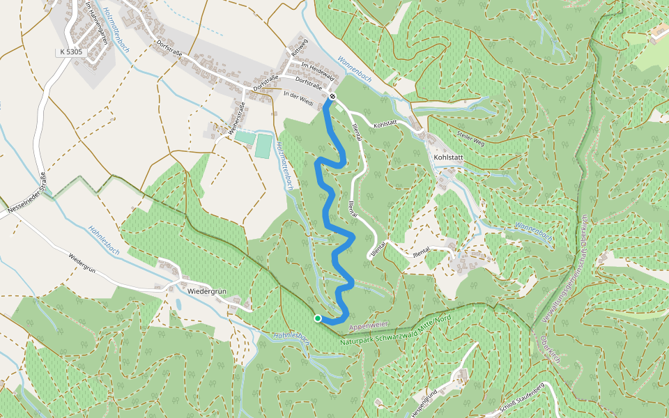 Sonnenhalde - Waldparkplatz Nesselried