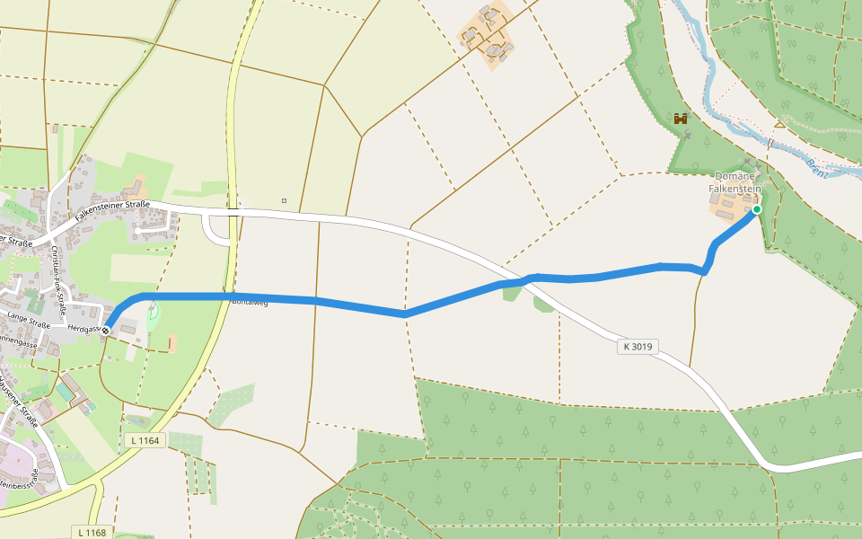Falkenstein - Dettingen walking route map in Gerstetten