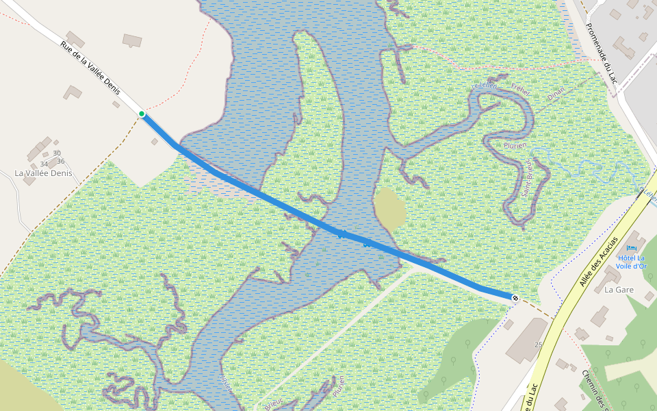 Chemin des Douaniers, La Rance - Erquy, variante marée basse walking route map in Erquy