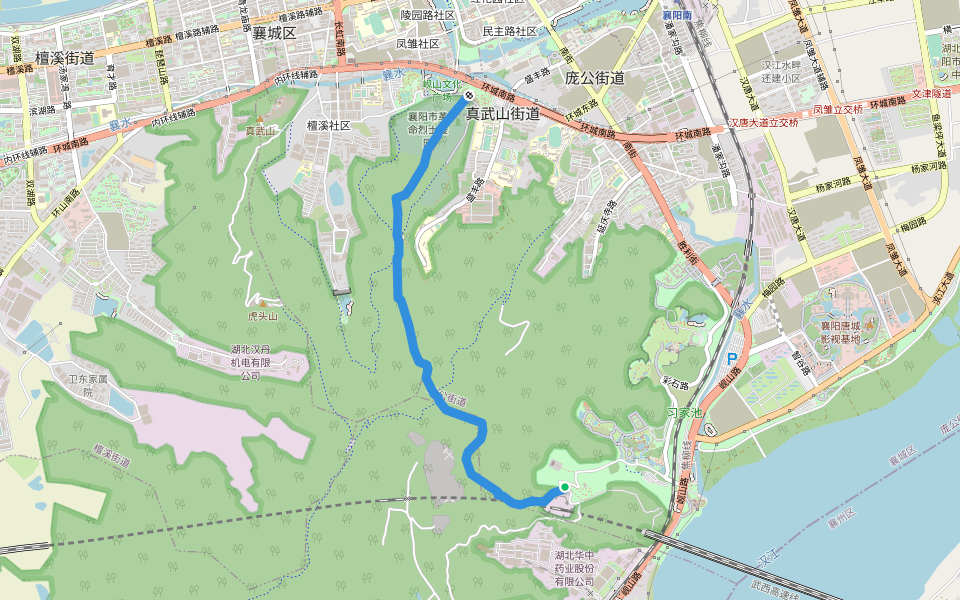 岘山绿道A线 walking route map in Xiang Yang Shi