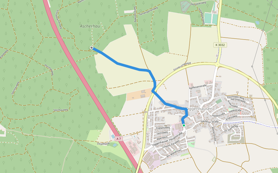 Oggenhausen - Bohnerzgrube walking route map in Heidenheim an der Brenz