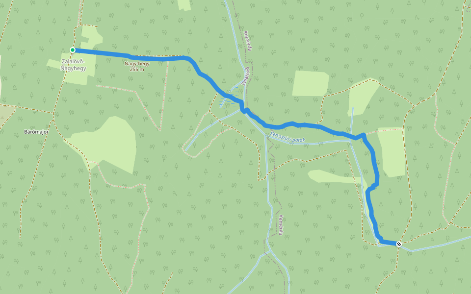 K+ walking route map in Zalalövő