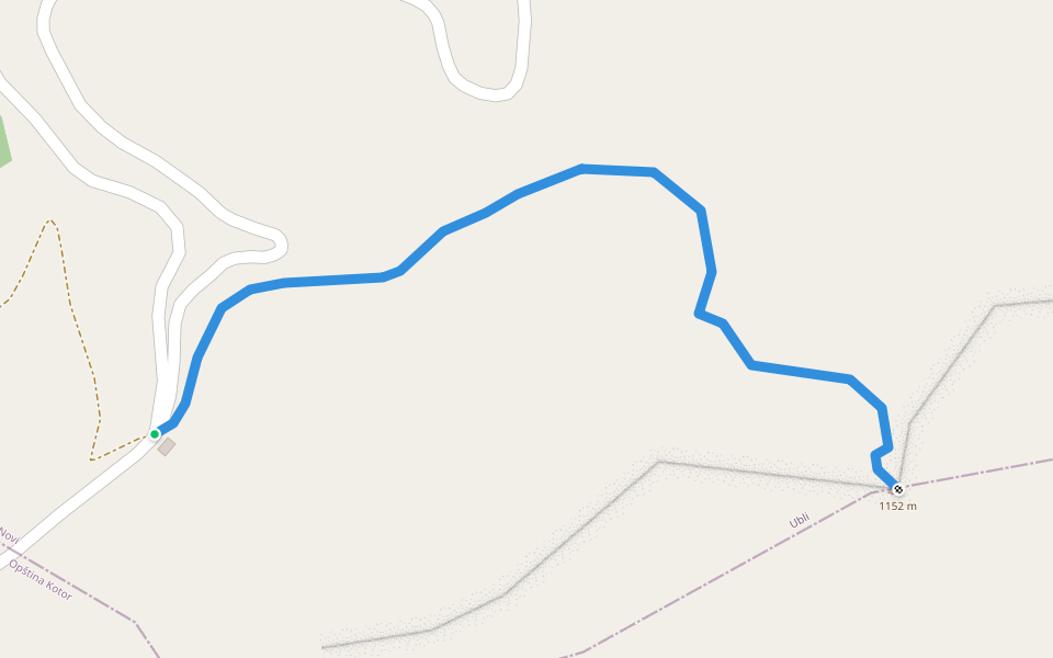 Свети Илија walking route map in Igalo