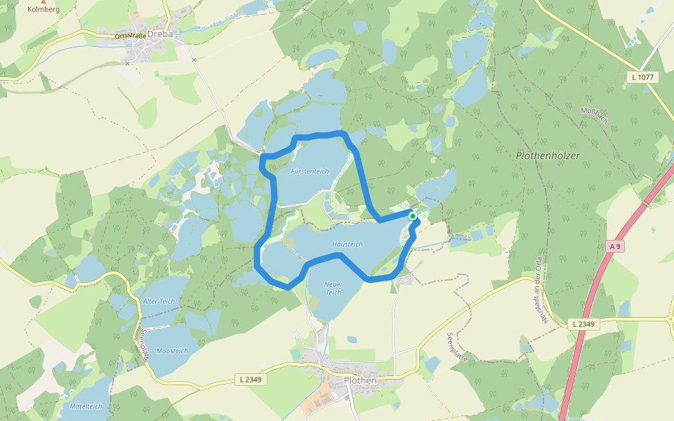 Naturlehrpfad Dreba-Plothen Erweiterung walking route map in Plothen