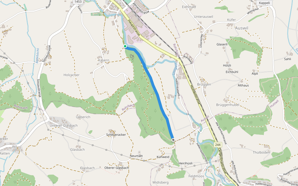 fixme-fixme walking route map in Rohrbach
