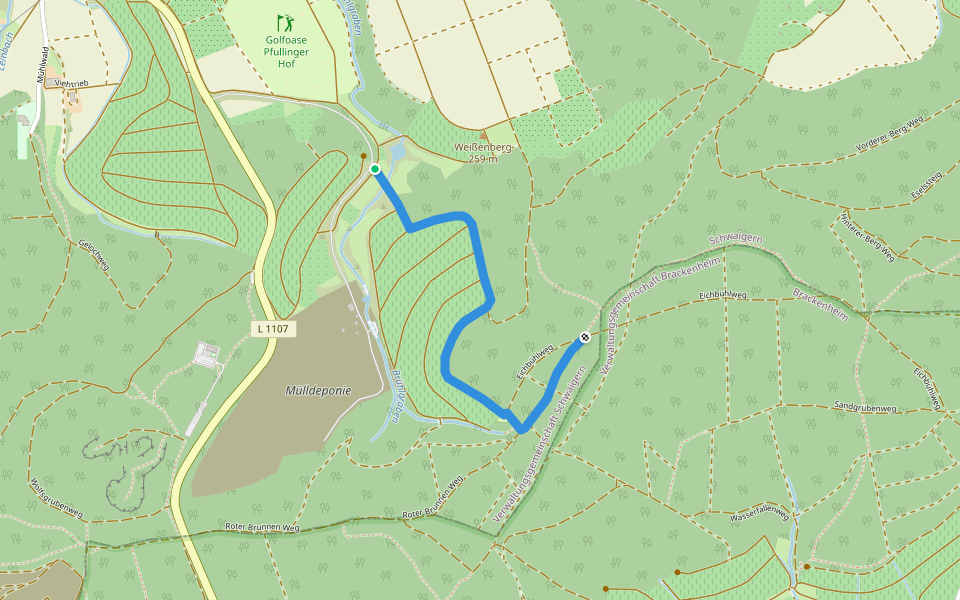 Rotes Kreuz walking route map in Schwaigern