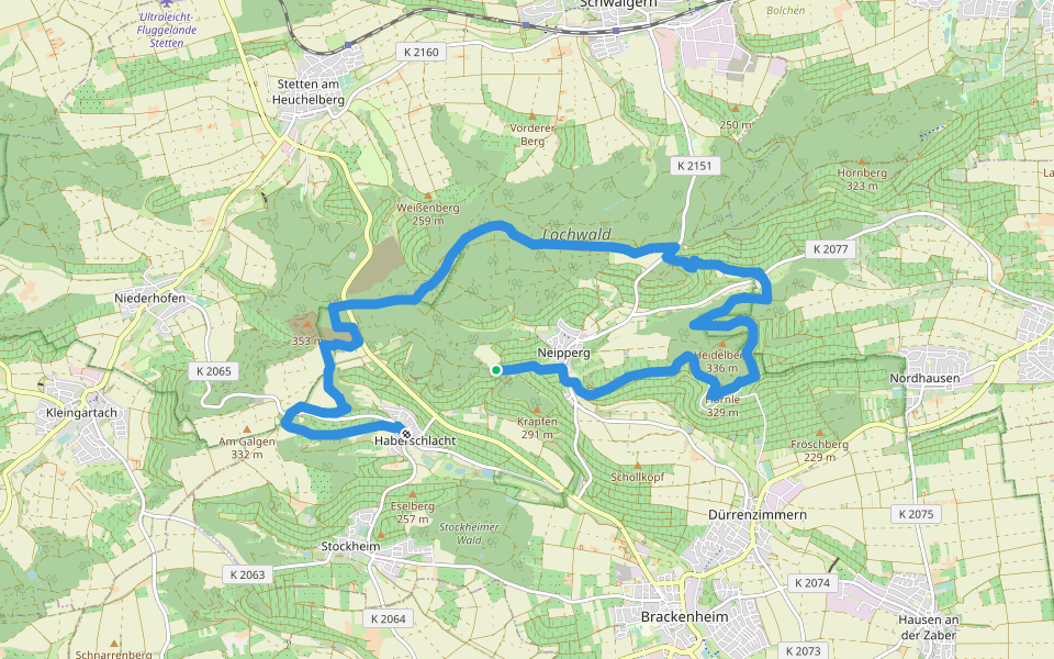 Wander3Klang Brackenheim walking route map in Brackenheim