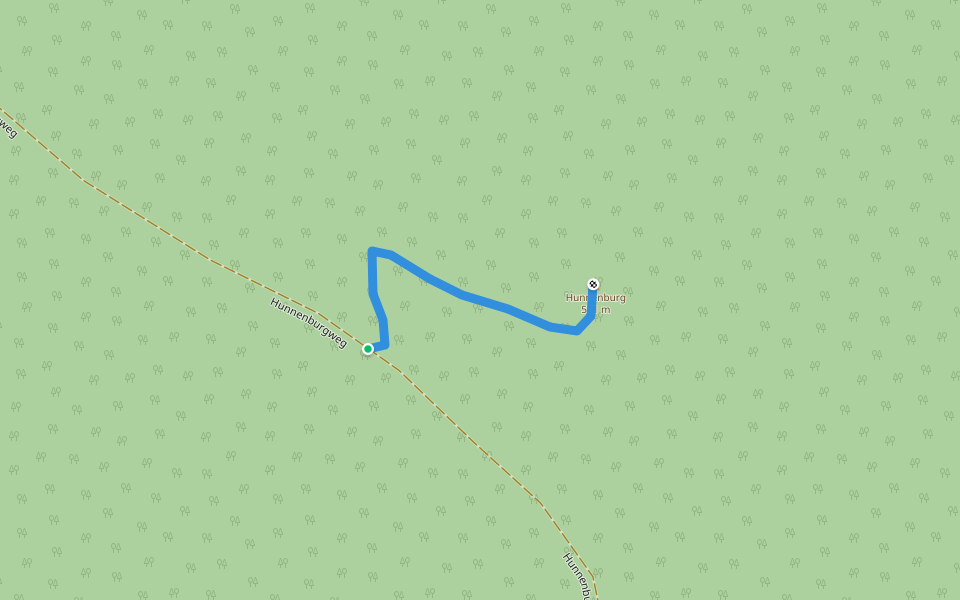 SAV Stichweg Hunnenburg walking route map in Kuchen