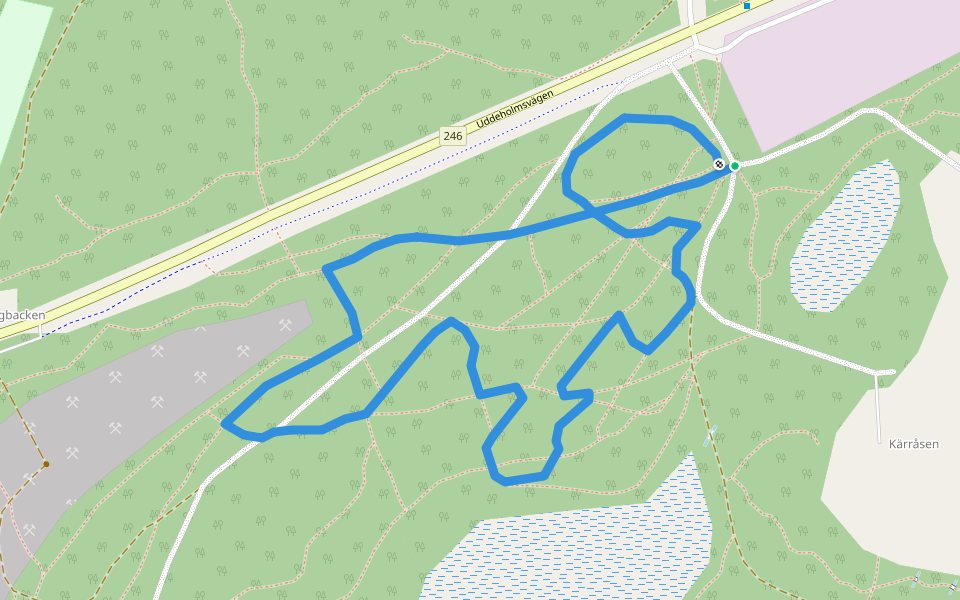 2,5 km walking route map in Hagfors