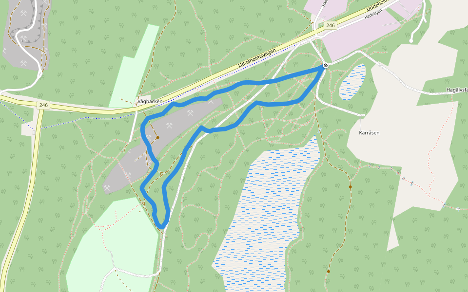 3,2 km walking route map in Hagfors