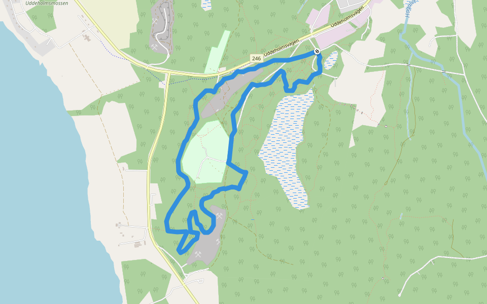 7,0 km walking route map in Hagfors