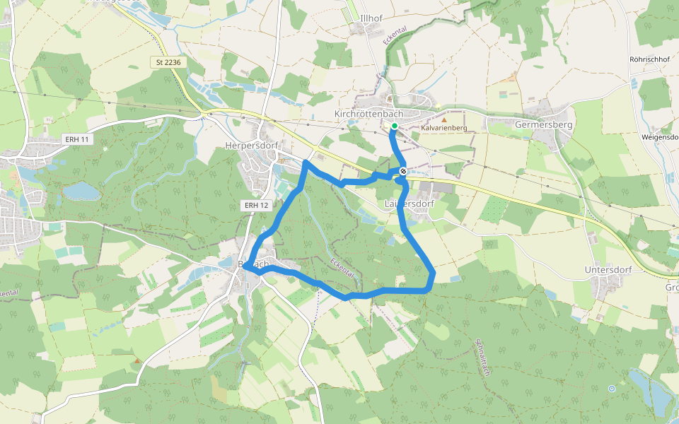Rundweg Kirchröttenbach – Bullach walking route map in Schnaittach
