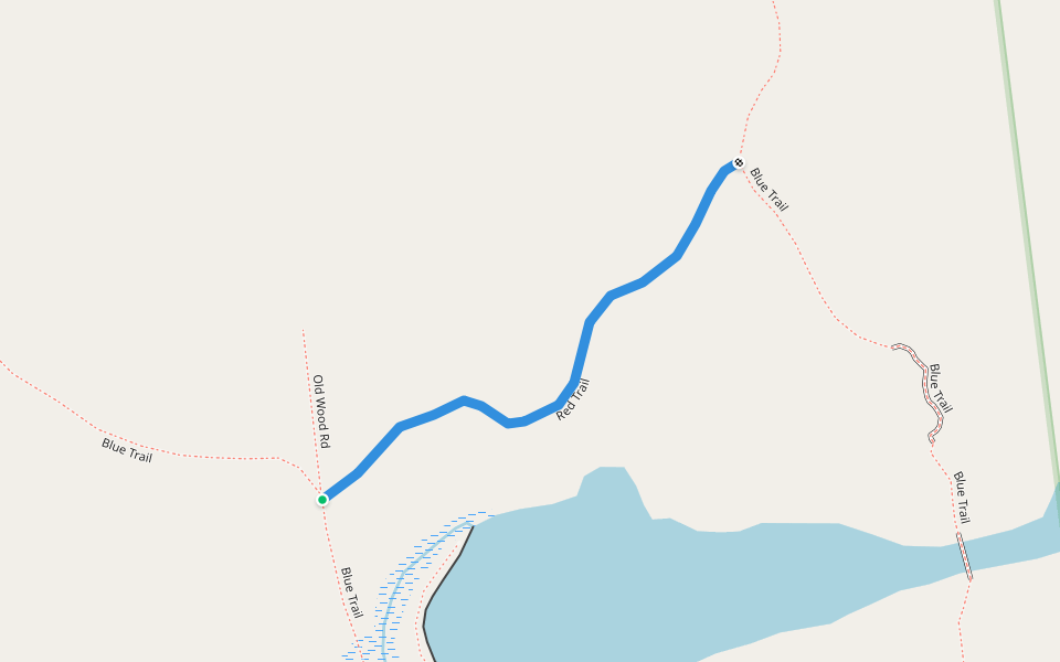Red Trail walking route map in Delanson