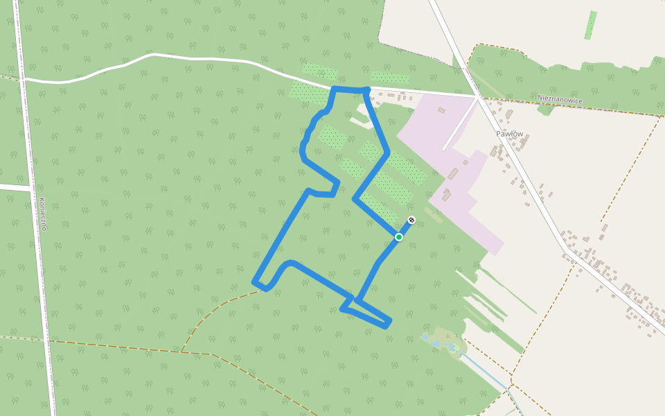 Poznajemy Las walking route map in Konieczno