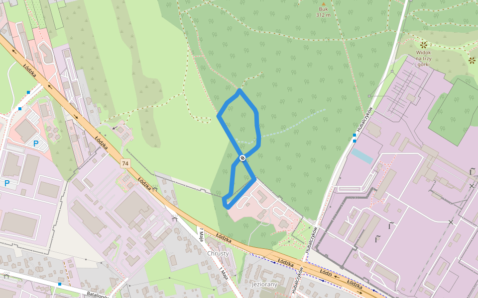 Leśne ABC walking route map in Kielce