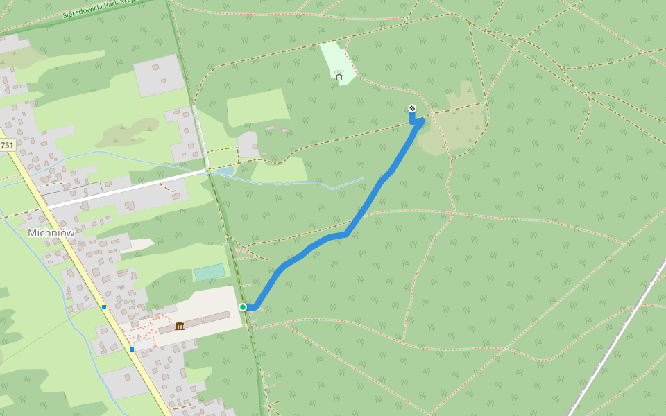 Droga Krzyżowa walking route map in Michniów