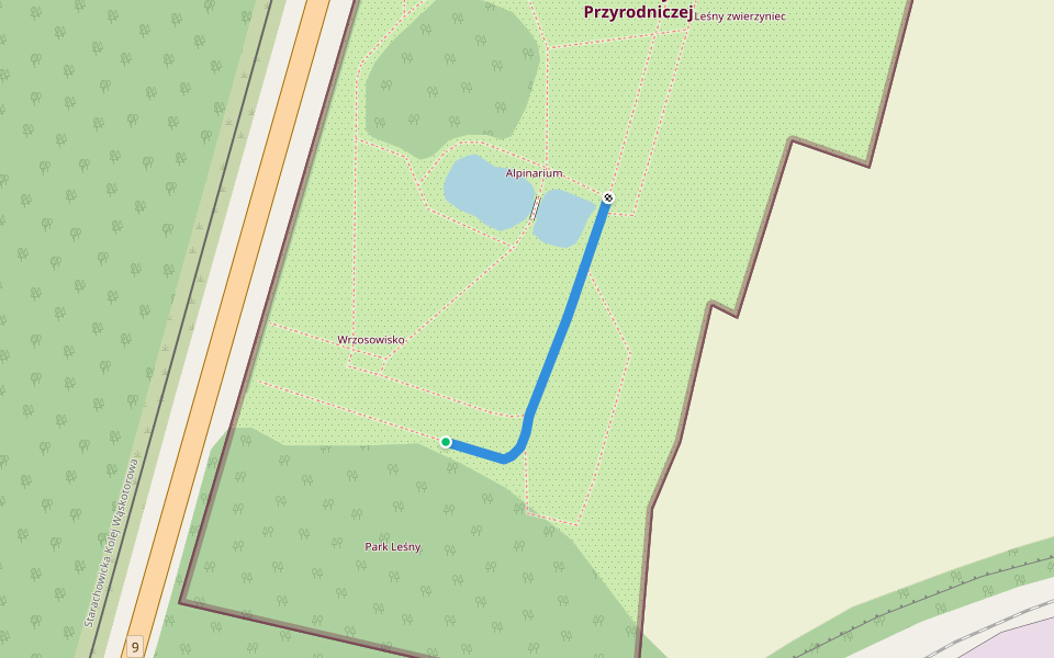 Dendrologiczna walking route map in Marcule