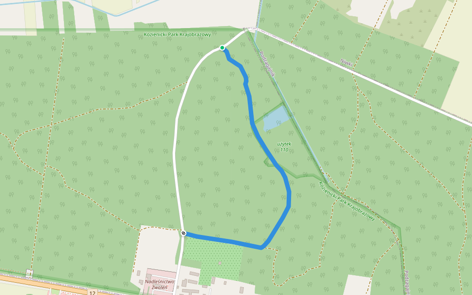 Nasze Drzewa walking route map in Niwki