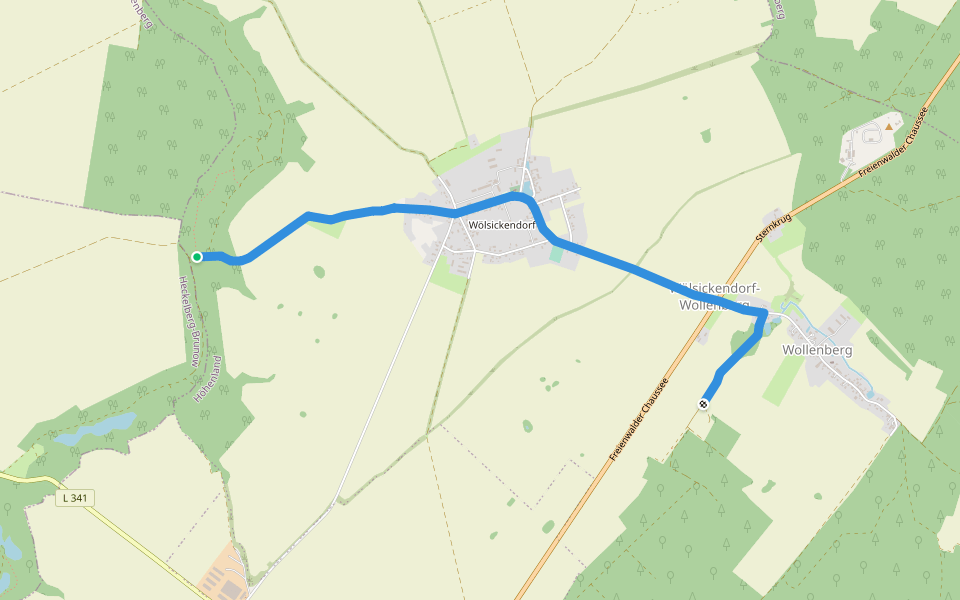 Höhenlandweg walking route map in Höhenland