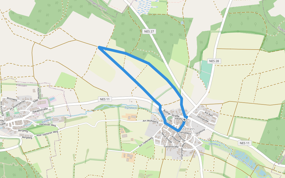 Rhön-Rundweg Sondheim 4 walking route map in Sondheim vor der Rhön