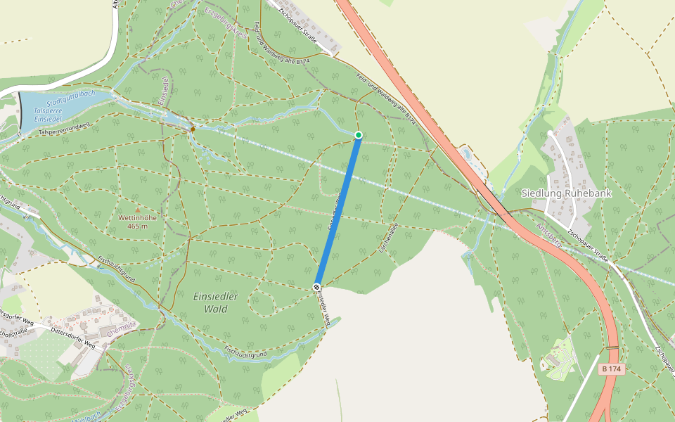 Wanderroute Erzgebirgsnordrandstufe walking route map in Amtsberg